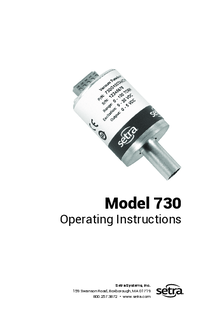 Thumbnail of document Manual - 730 Vacuum Capacitance Manometer